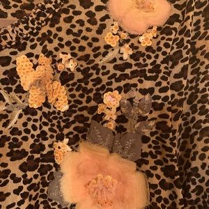 Animal print top & matching camisole